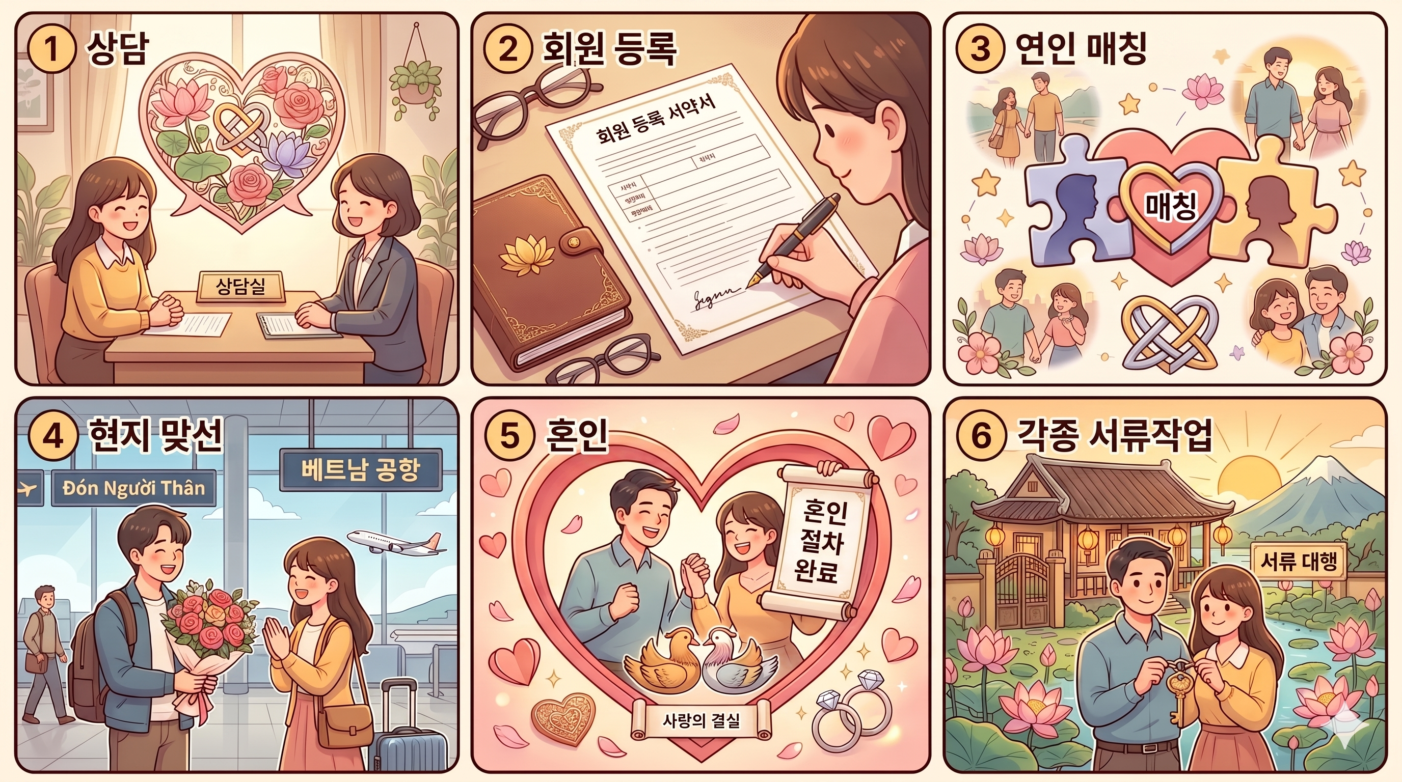 국제결혼 6단계 절차 한눈에 보기